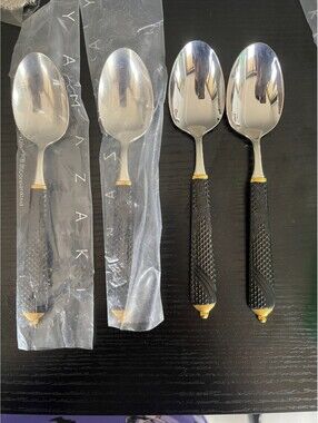 Yamazaki Byzantine Black Gold Teaspoon (s) NWT Design by Laszlo